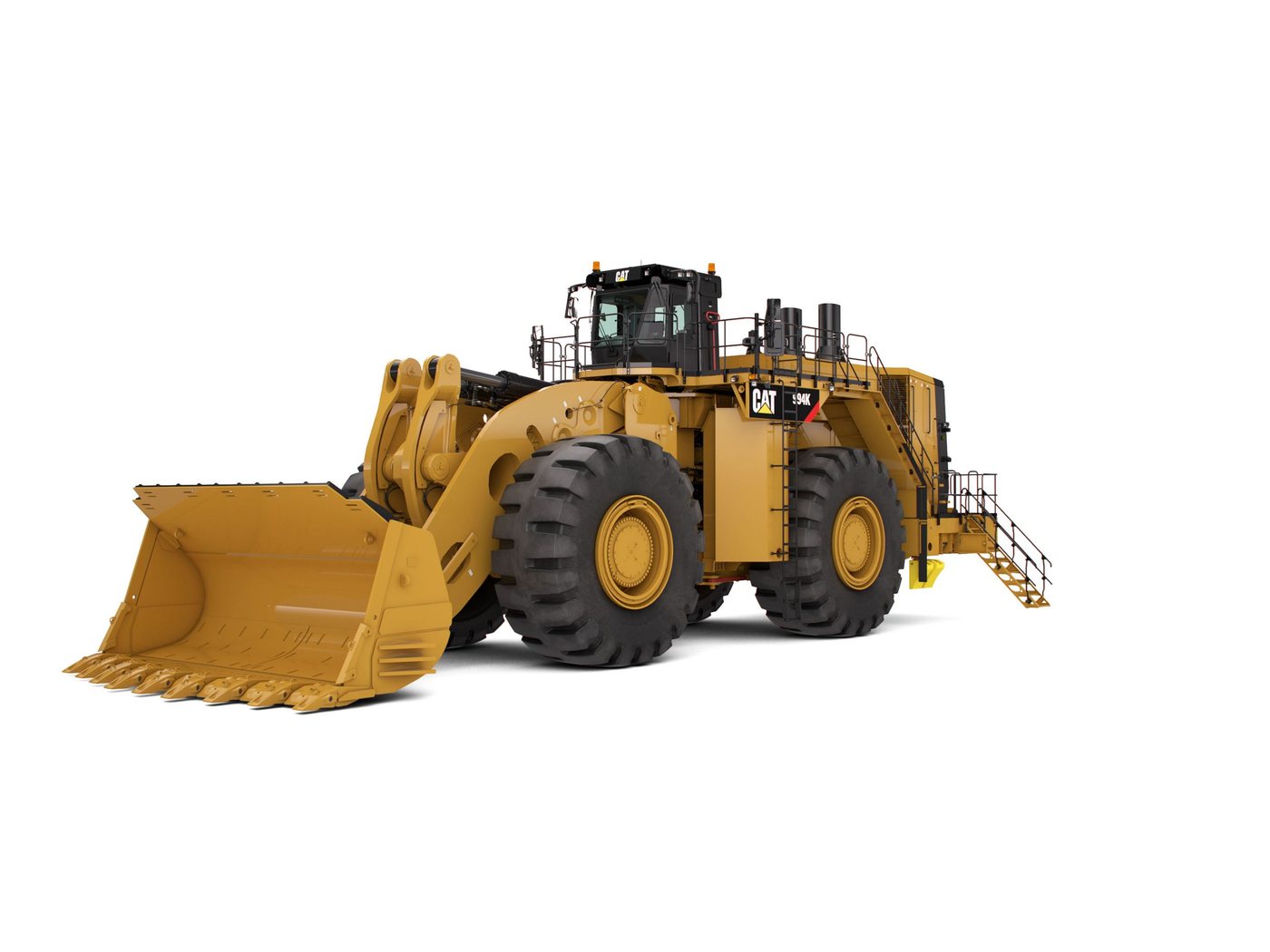 Modelo 3D del cargador frontal Caterpillar 994 con su balde